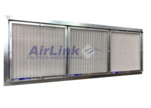 Painel de filtragem para uso em ventilação industrial