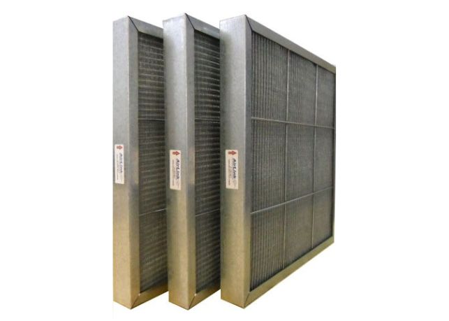 Filtros de ar metálicos com telas corrugadas para ventilação