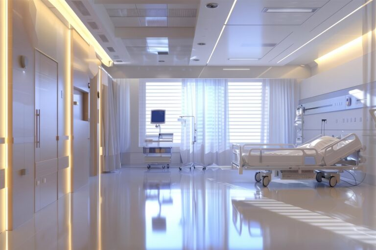 filtro F7: ambiente hospitalar tranquilo e limpo.