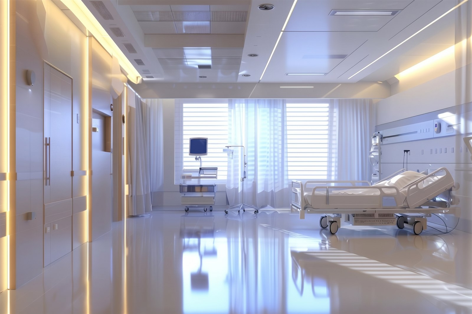 filtro F7: ambiente hospitalar tranquilo e limpo.